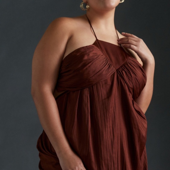 TIE-BACK HALTER MAXI DRESS XL Crimson - Picture 7 of 16